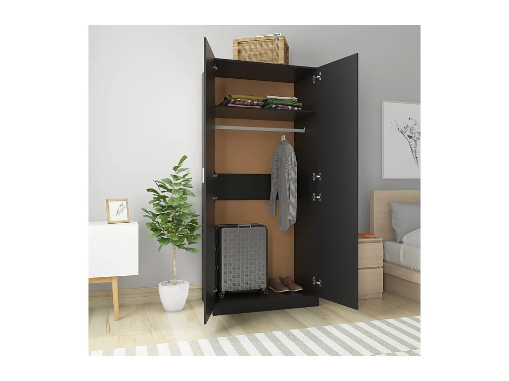 Garde-robe Noir 90x52x200