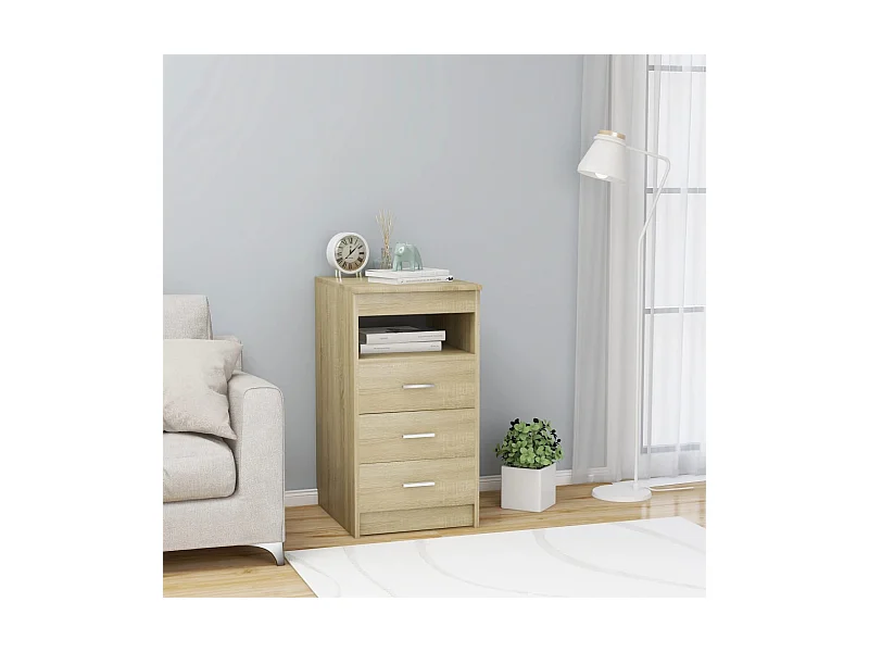 Armoire à tiroirs Chêne sonoma 40x50x76 Bois d'ingénierie