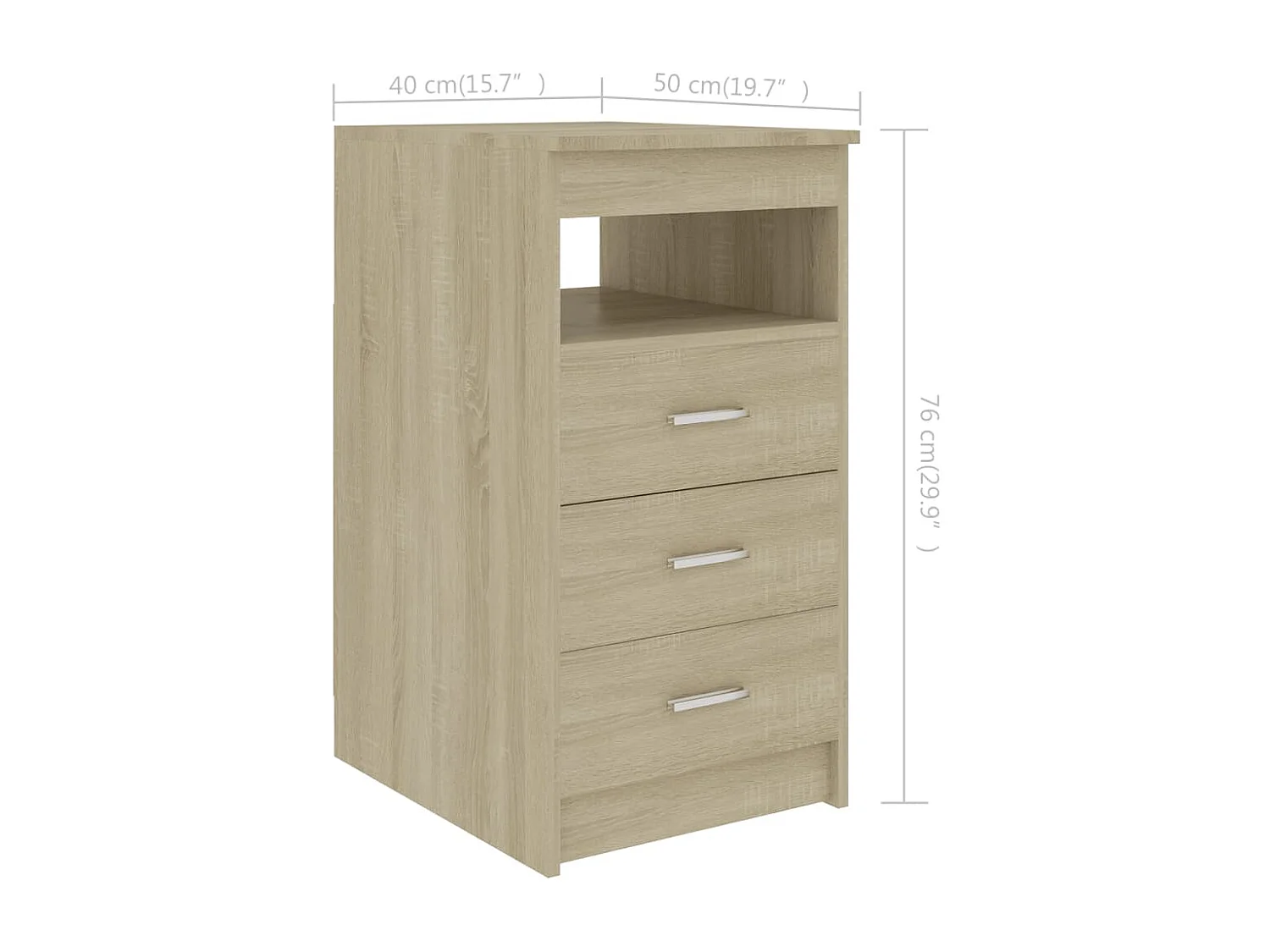 Armoire à tiroirs Chêne sonoma 40x50x76 Bois d'ingénierie