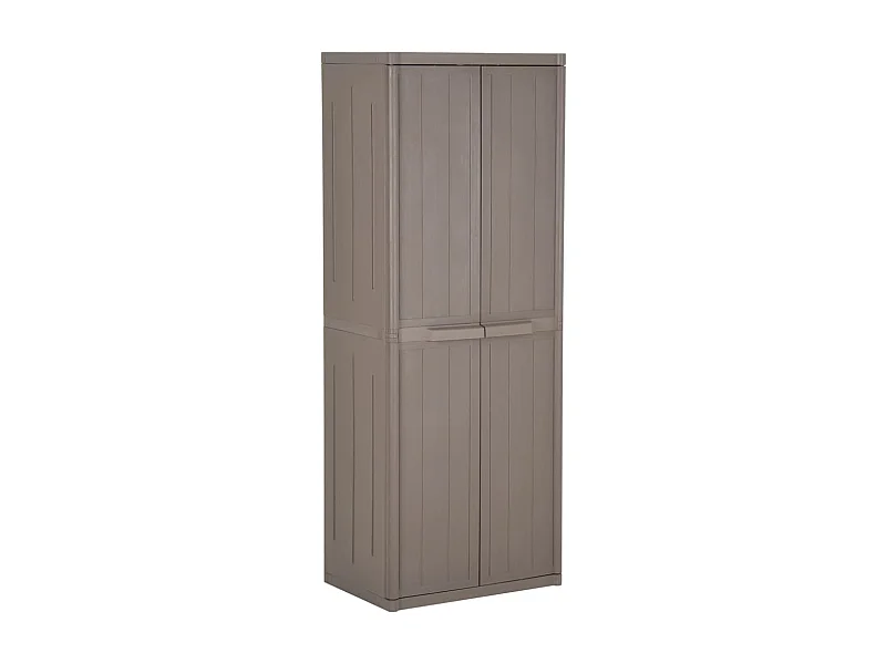 Armoire de rangement de jardin Marron 65x45x172 PP