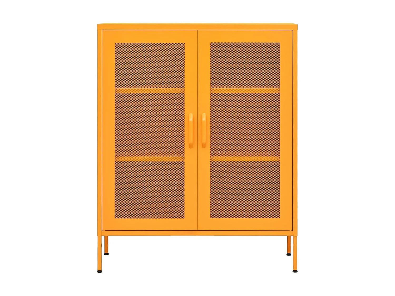 Armoire de rangement Jaune moutarde 80x35x101,5 Acier 2
