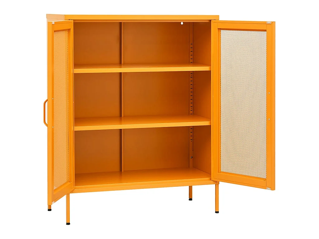Armoire de rangement Jaune moutarde 80x35x101,5 Acier 2