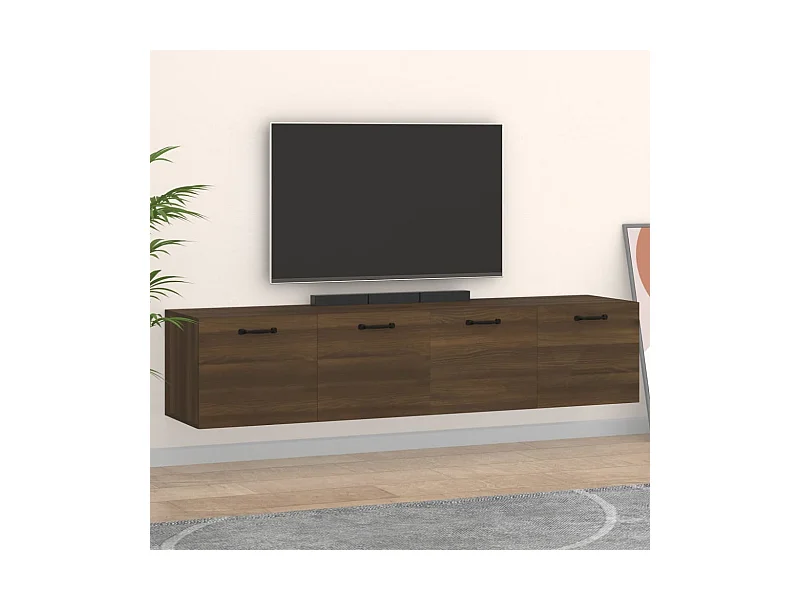 Armoires murales 2pcs Chêne brun 60x36,5x35 Bois d'ingénierie