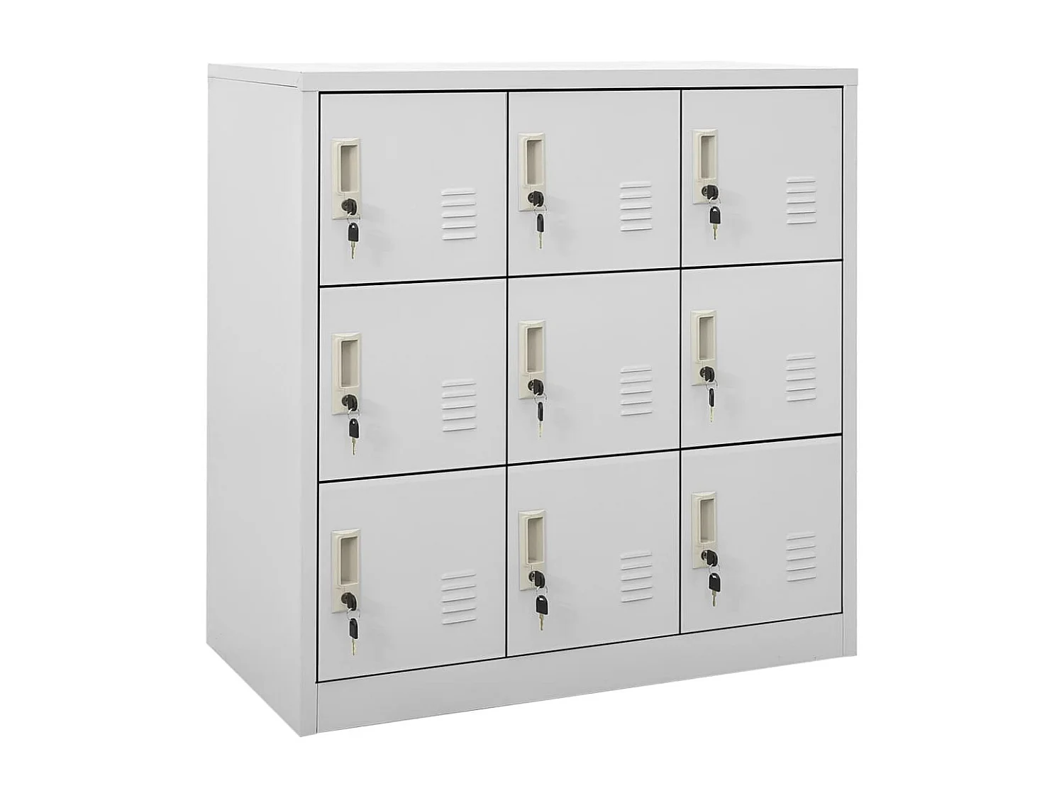 Armoire à 9 casiers Gris clair 90x45x92,5 Acier