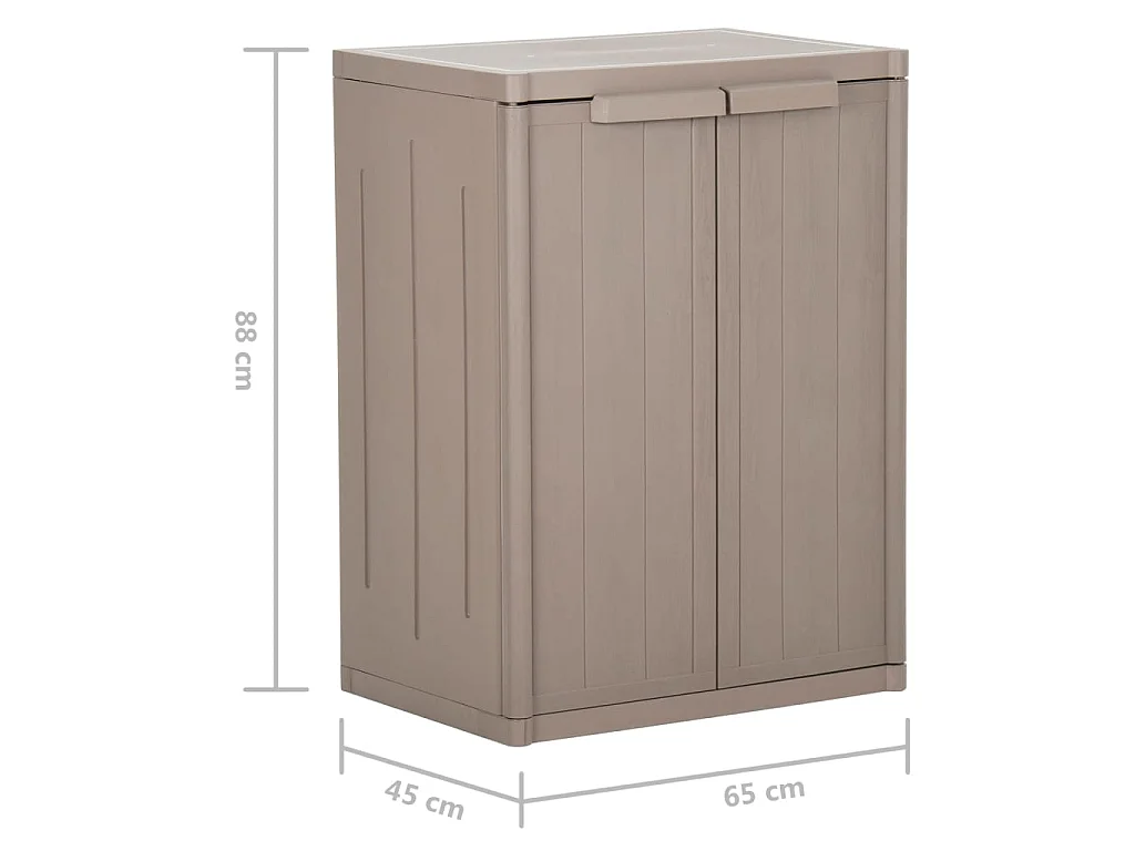 Armoire de rangement de jardin Marron 65x45x88 PP