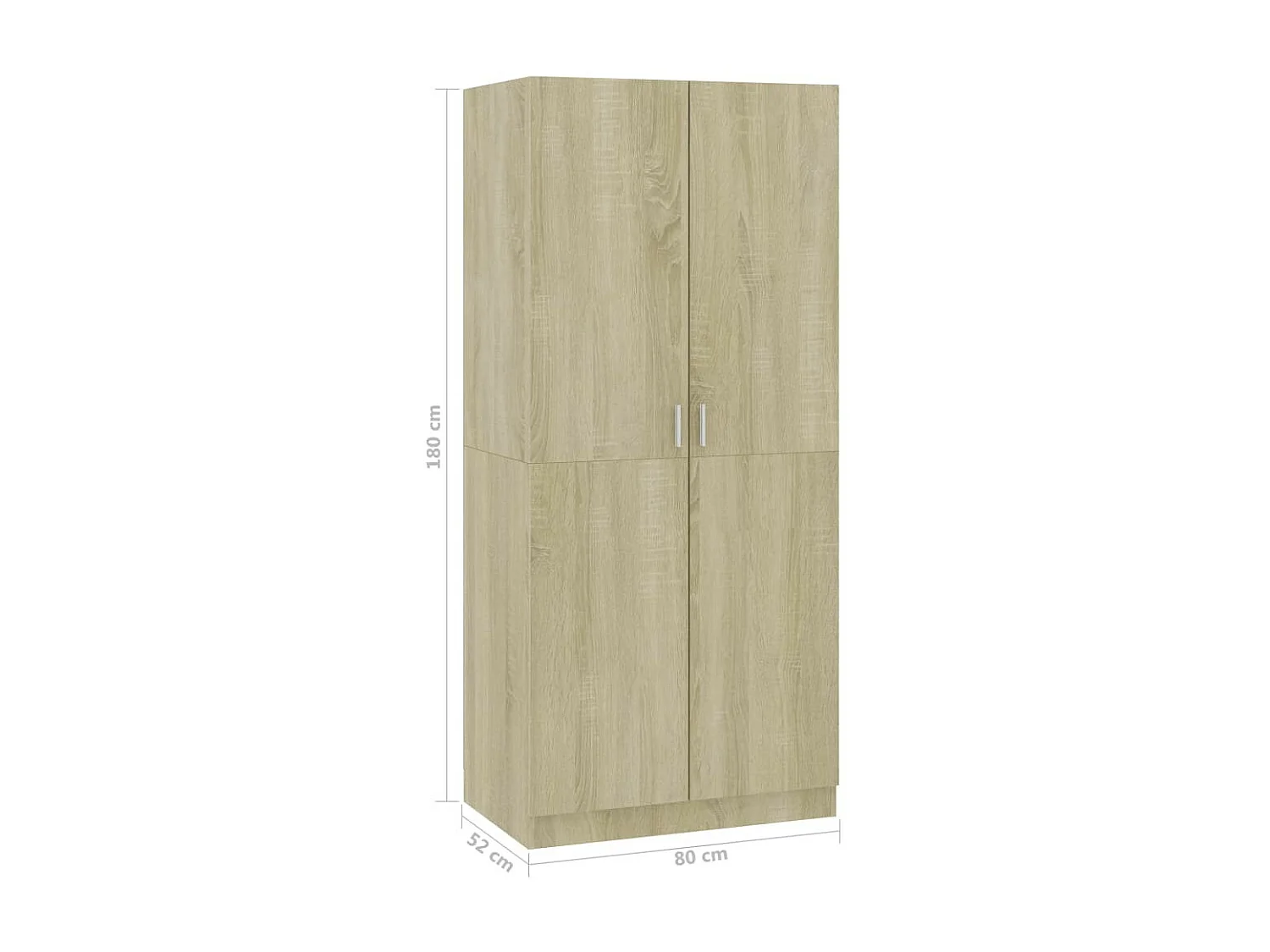 Armoire 2 portes chêne de sonoma Pandra