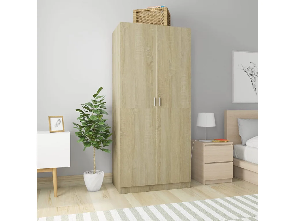 Garde-robe Chêne sonoma 90x52x200