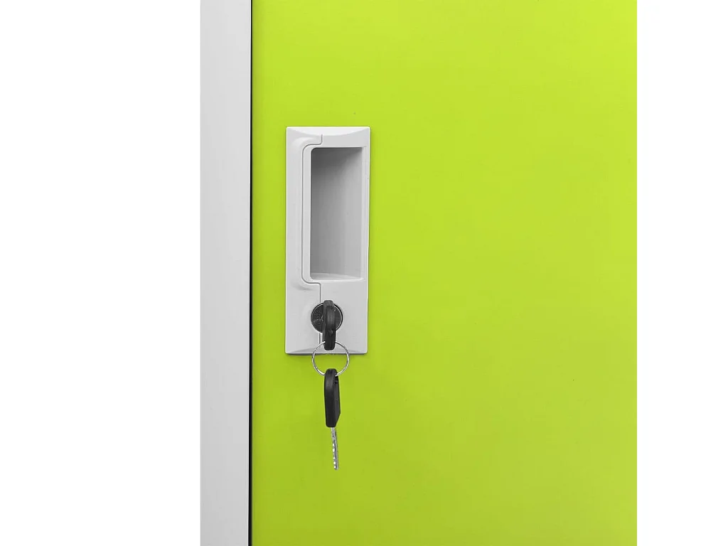 Armoire à 4 casiers Gris clair et vert 90x45x92,5 Acier