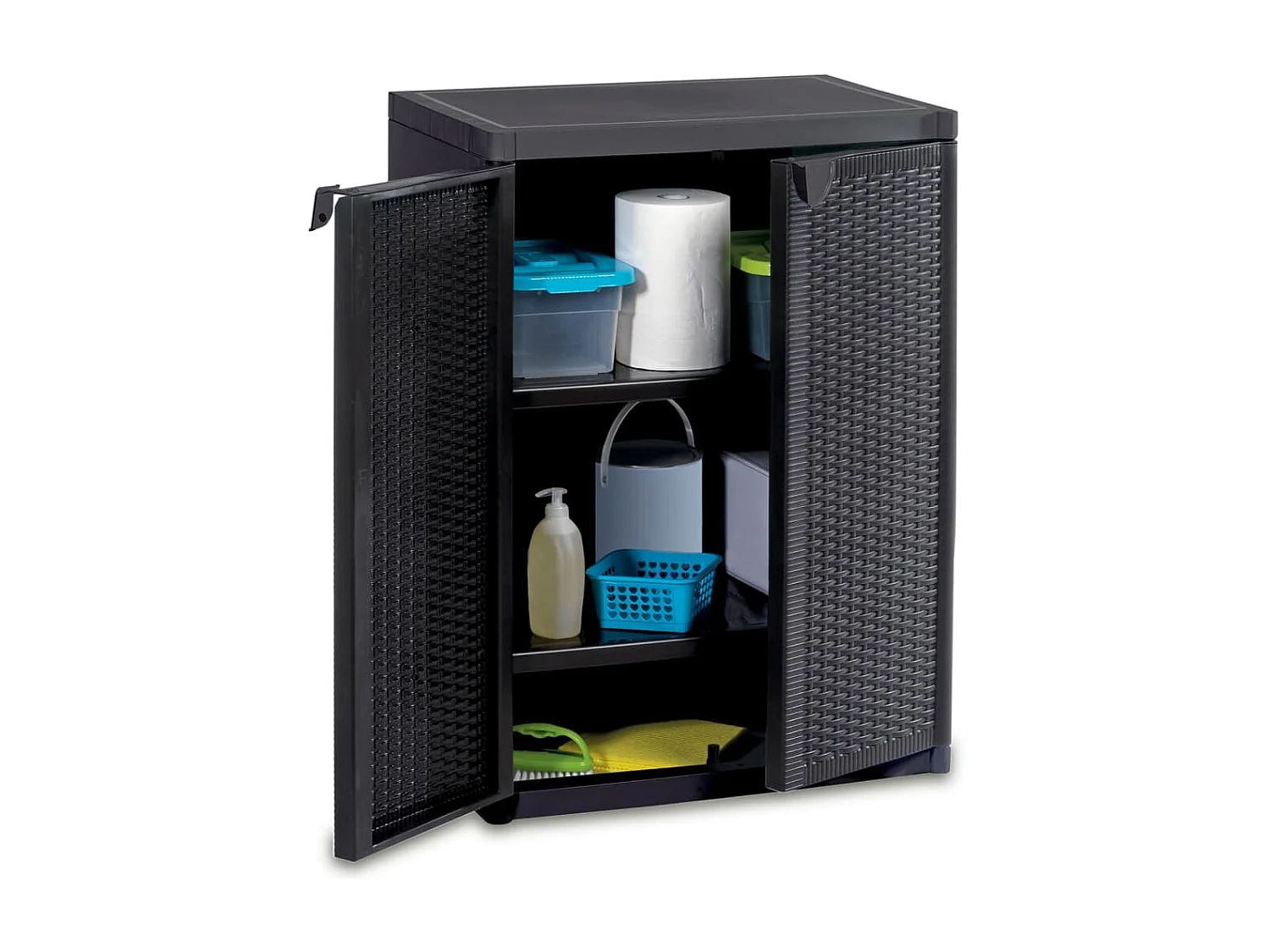 Armoire de rangement de jardin Noir 65x45x88 PP