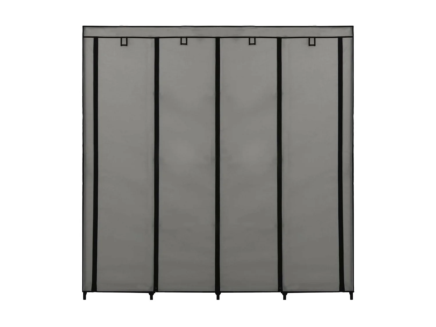 Garde-robe avec 4 compartiments Gris 175 x 45x170