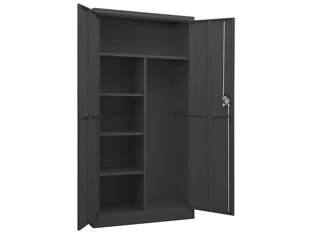 Armoire à casiers Anthracite 90x40x180 Acier