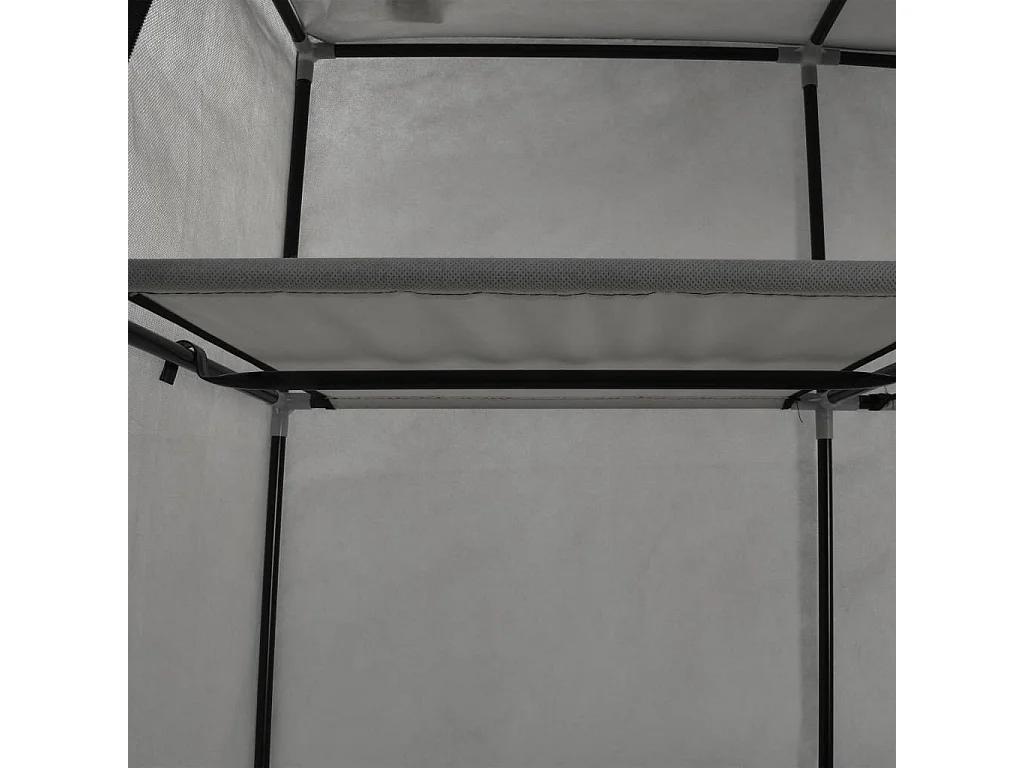 Armoire avec compartiments et barres Gris 150x45x175 Tissu