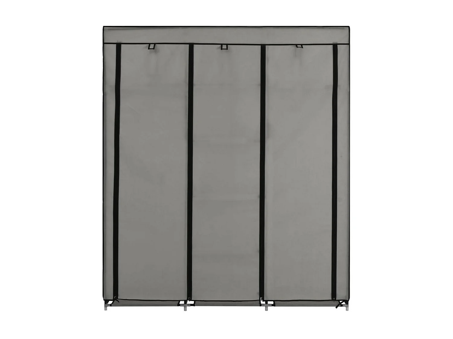 Armoire avec compartiments et barres Gris 150x45x175 Tissu
