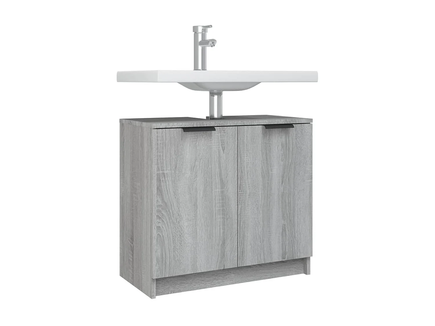 Armoire de bain Sonoma gris 64,5x33,5x59 Bois d'ingénierie