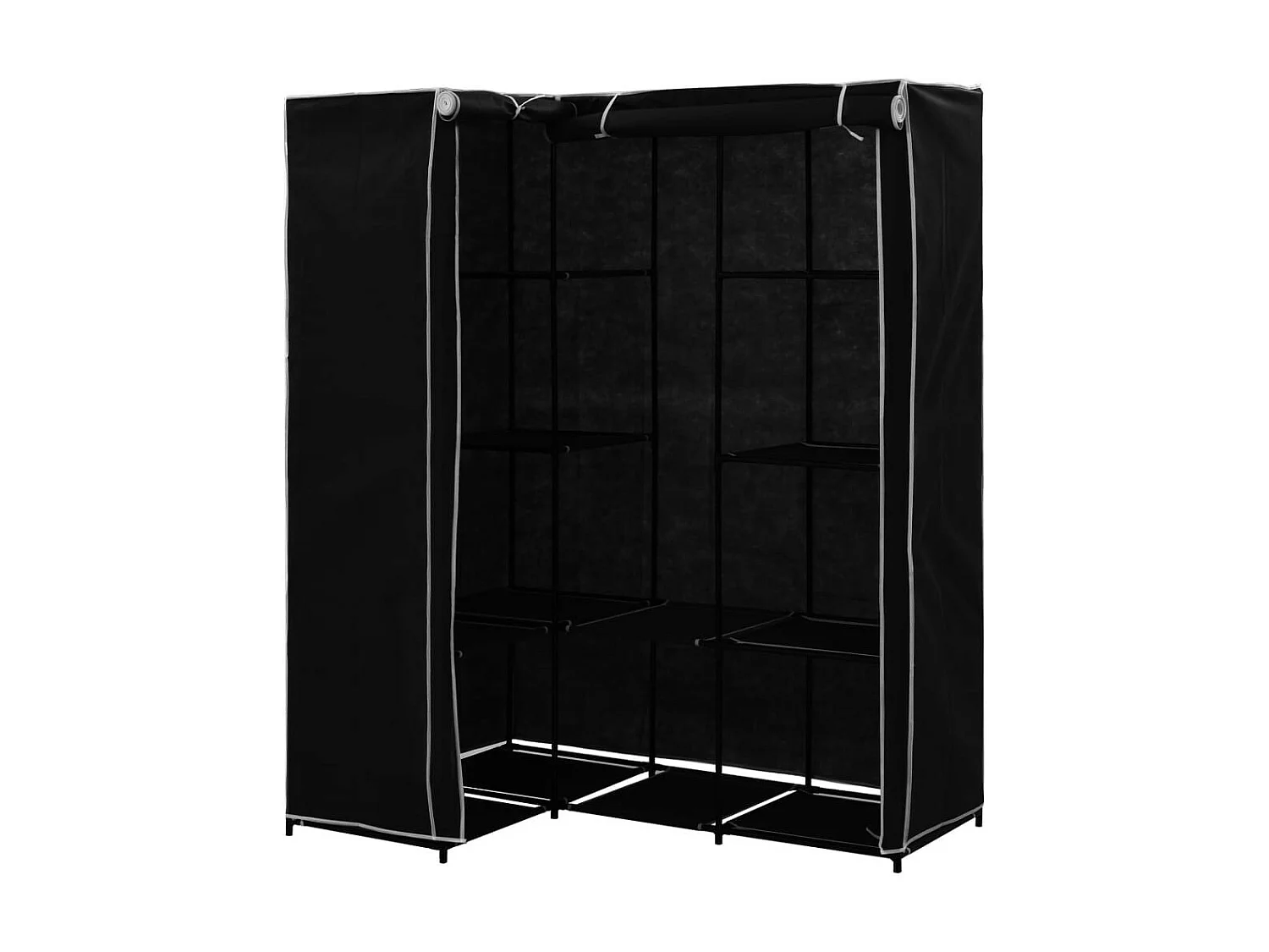Garde-robe d'angle Noir 130x87x169
