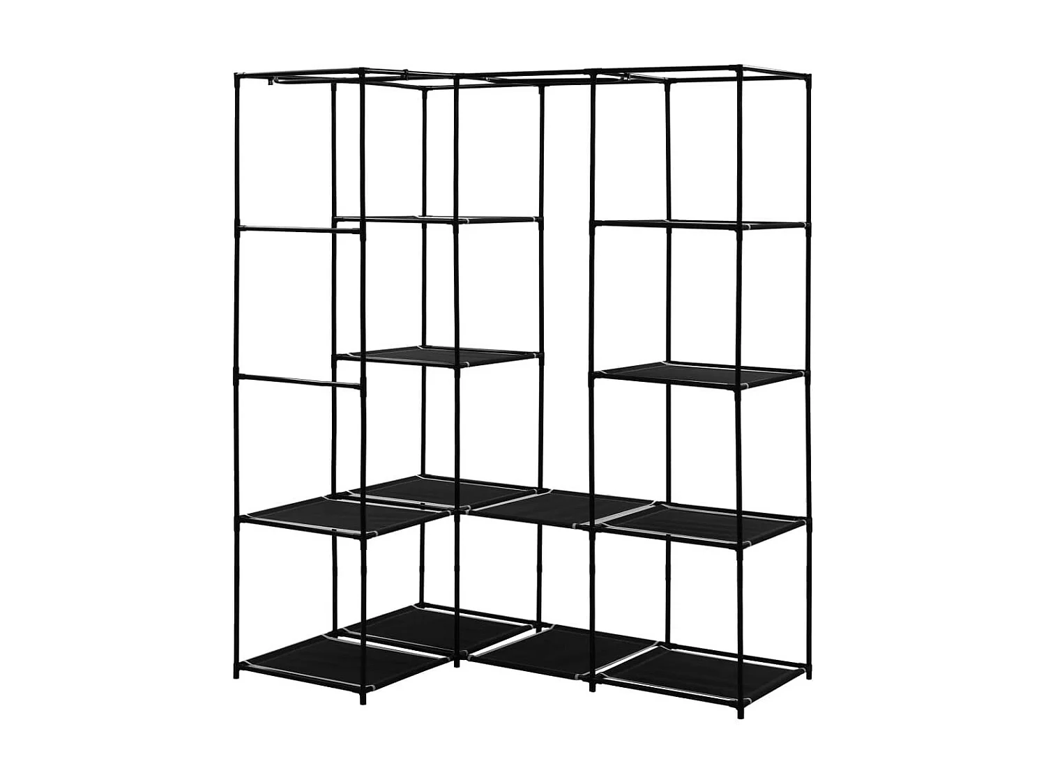 Garde-robe d'angle Noir 130x87x169