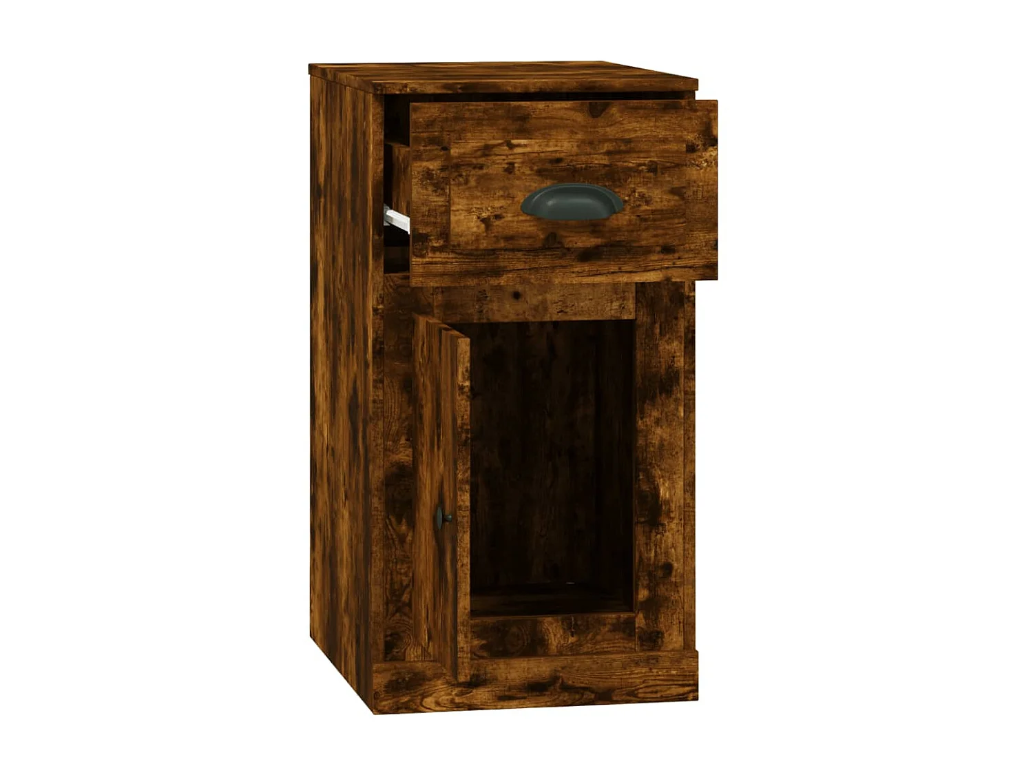 Armoire latérale avec tiroir chêne fumé 40x50x75