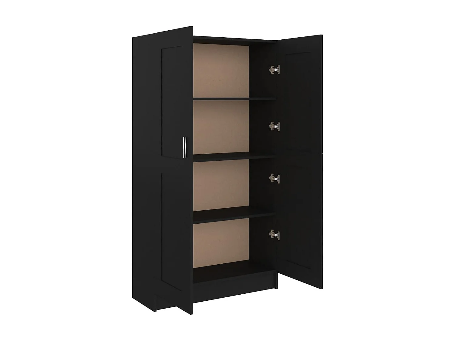 Armoire multifonction mi hauteur 2 portes Kala 82cm - Solution gain de place-Noir