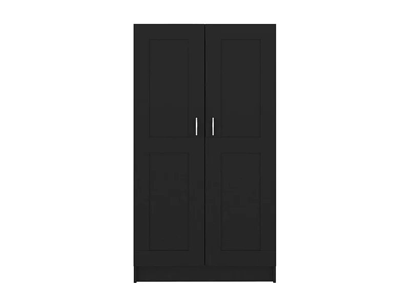 Armoire multifonction mi hauteur 2 portes Kala 82cm - Solution gain de place-Noir