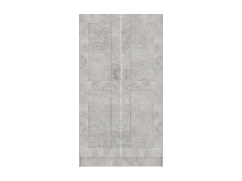 Armoire multifonction mi hauteur 2 portes Kala 82cm - Solution gain de place-Gris béton
