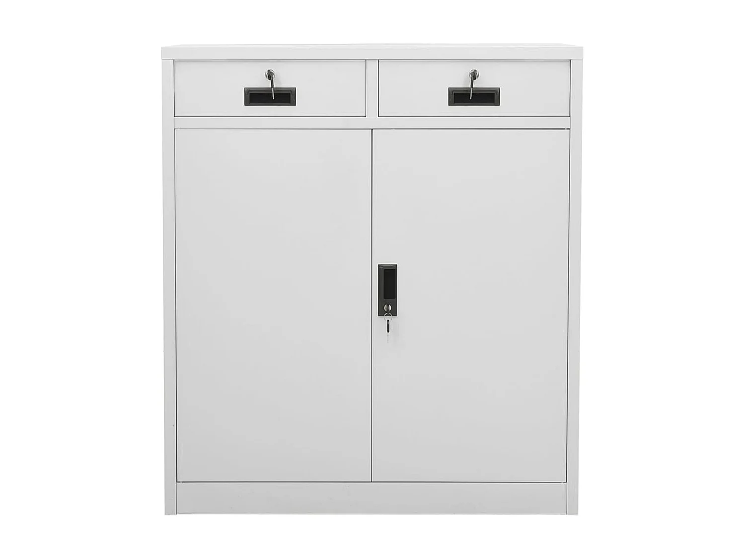 Armoire de bureau Gris clair 90x40x102 Acier 2