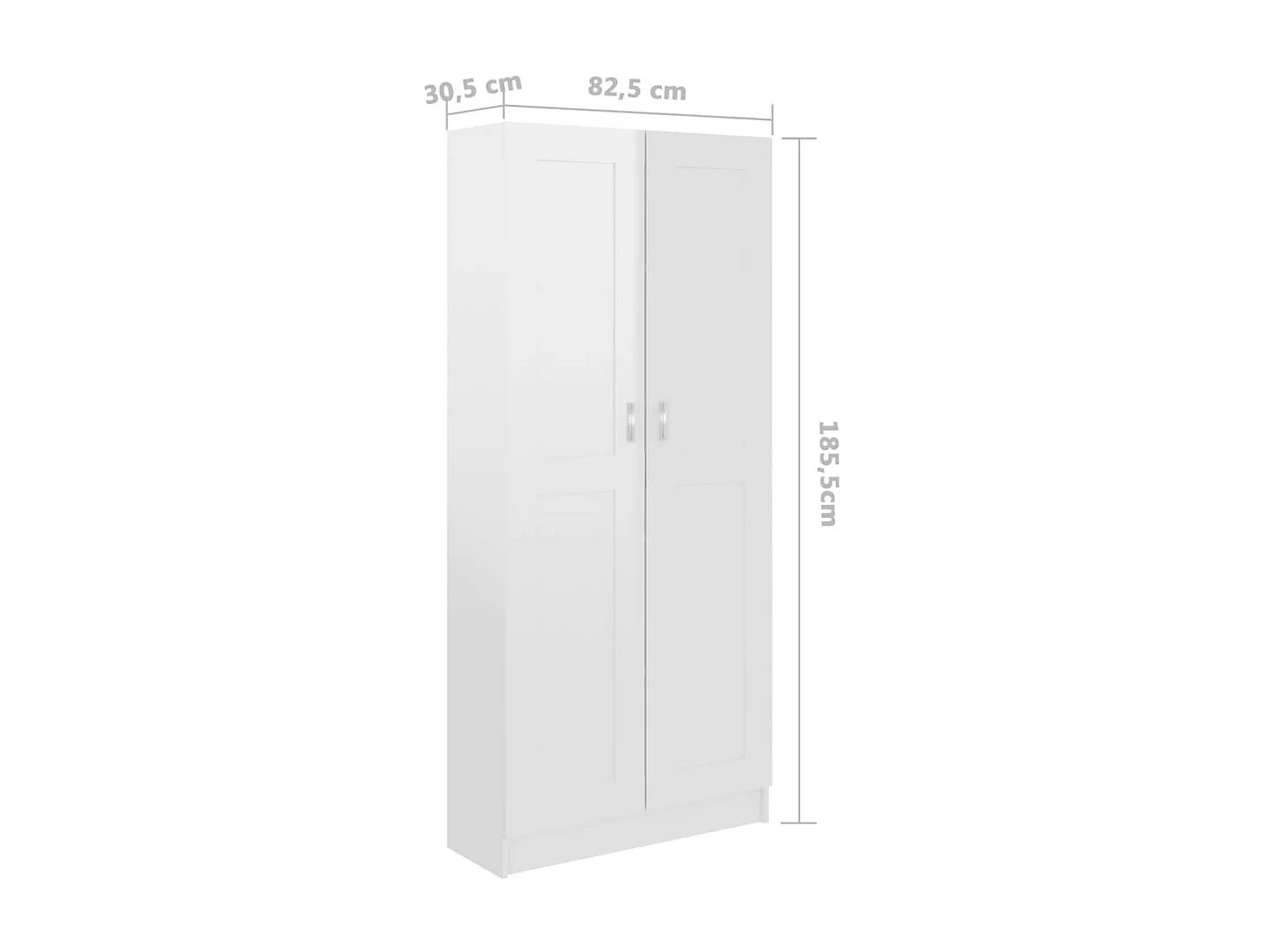 Armoire de rangement Blanc brillant 82,5x30,5x185,5
