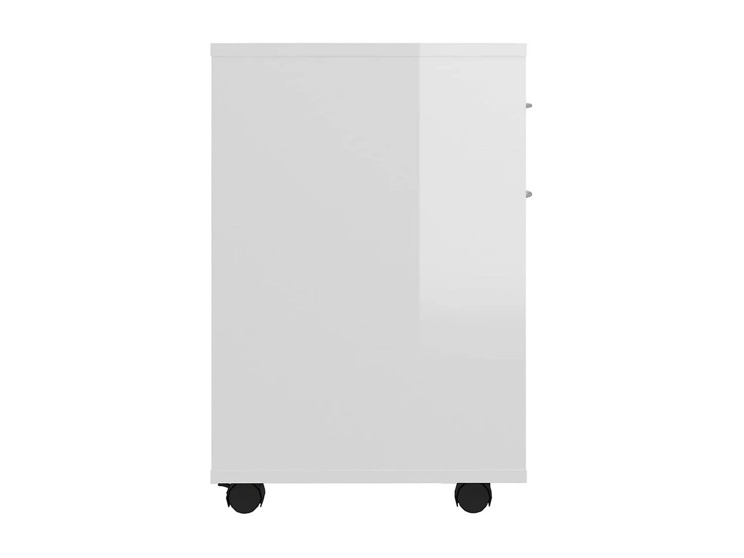 Armoire à roulettes Blanc brillant 45x38x54