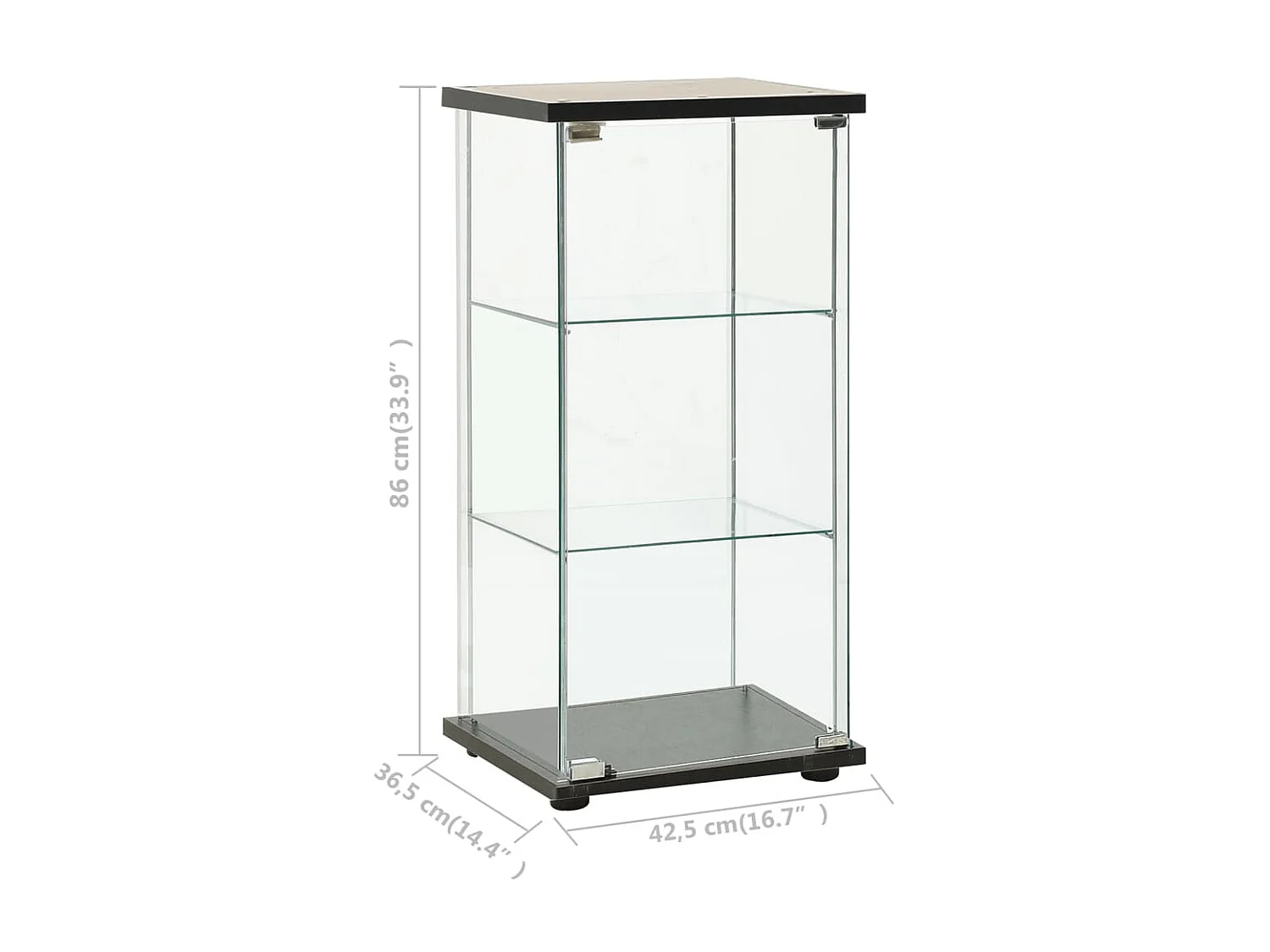 Armoire de rangement Verre trempé Noir