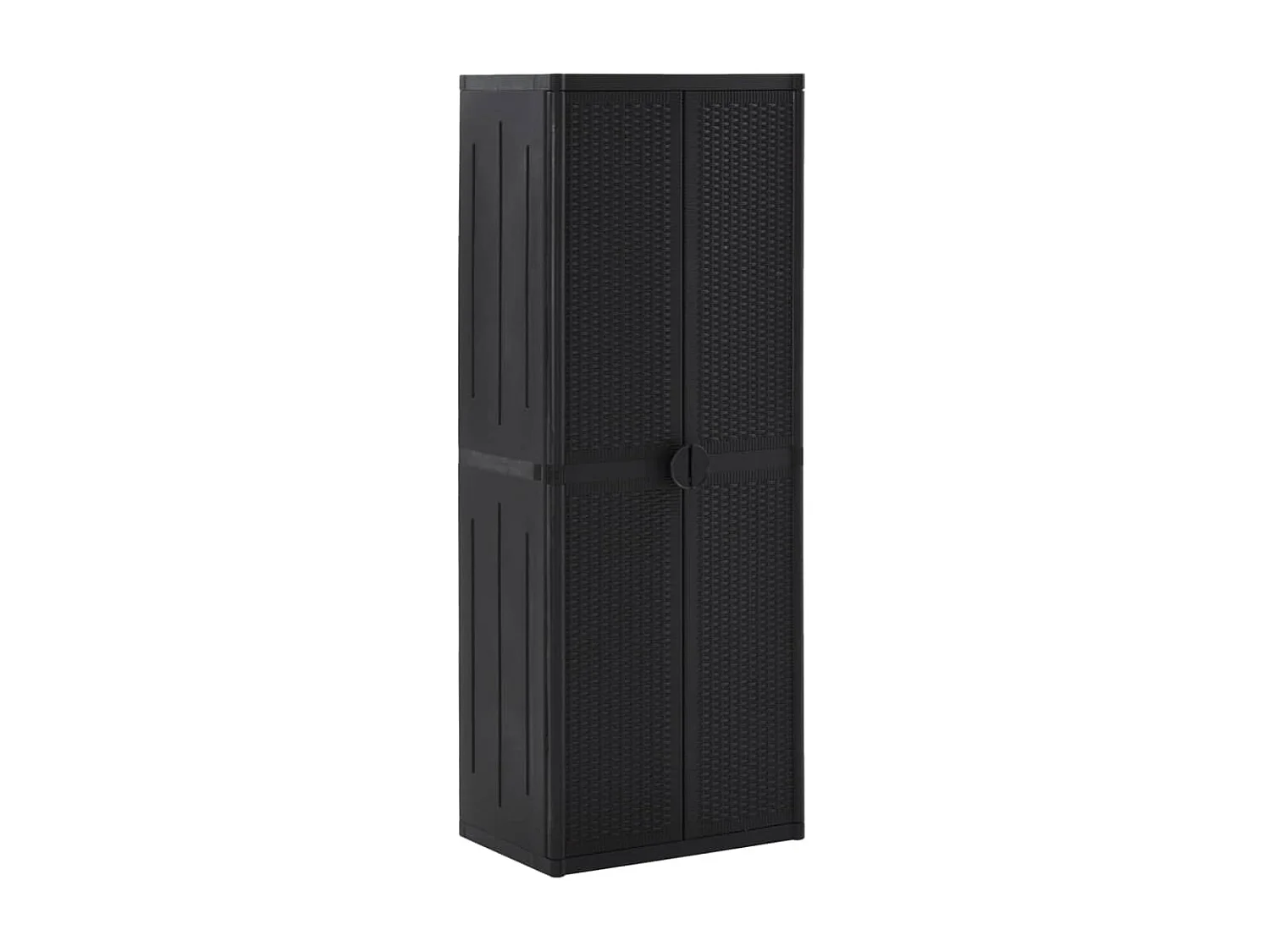 Armoire de rangement de jardin Noir 65x45x172 PP 2
