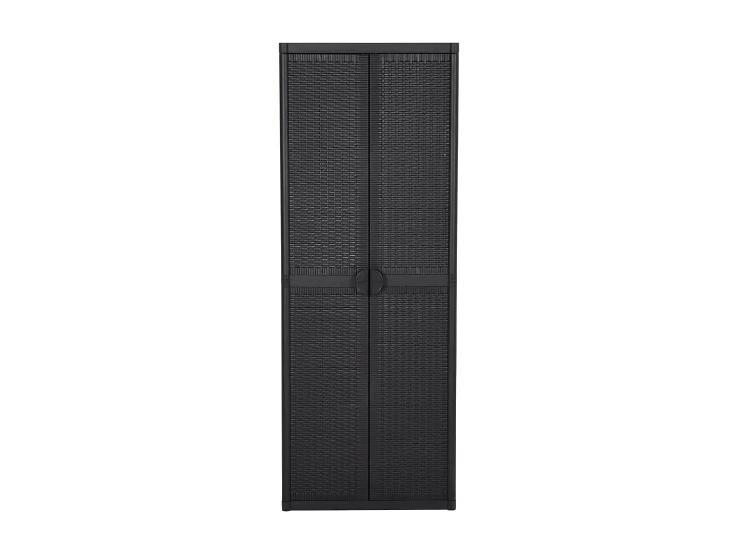 Armoire de rangement de jardin Noir 65x45x172 PP 2