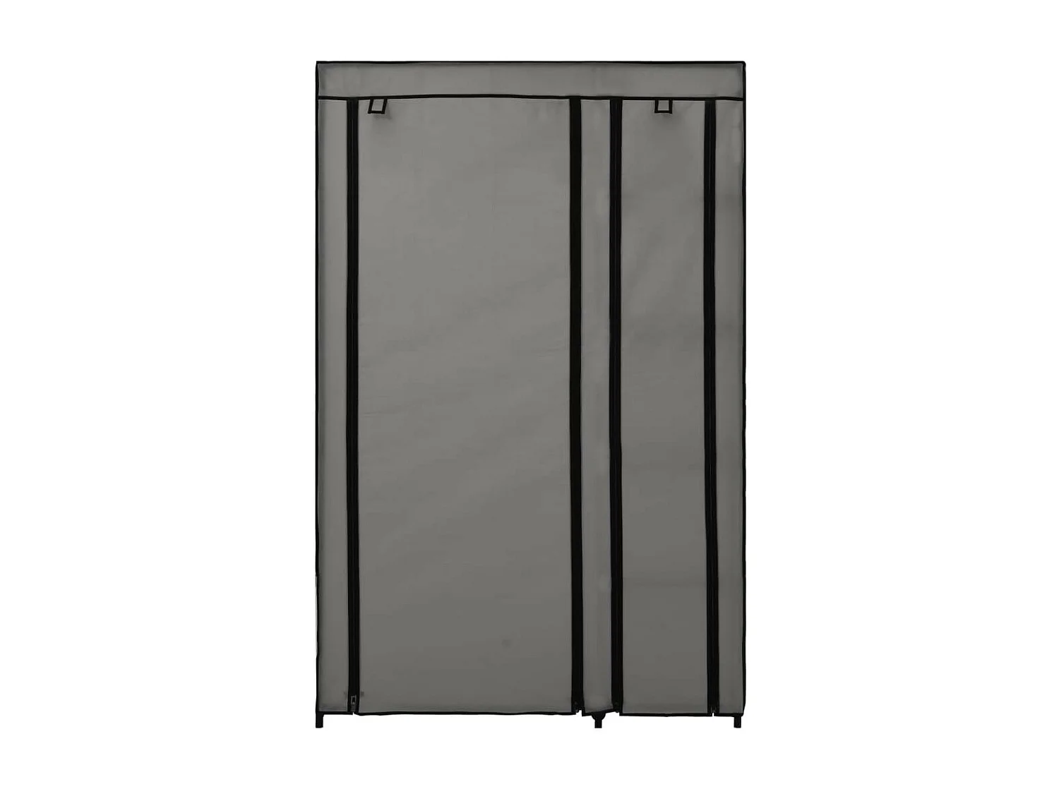 Garde-robes pliables 2 pcs Gris 110x45x175 Tissu