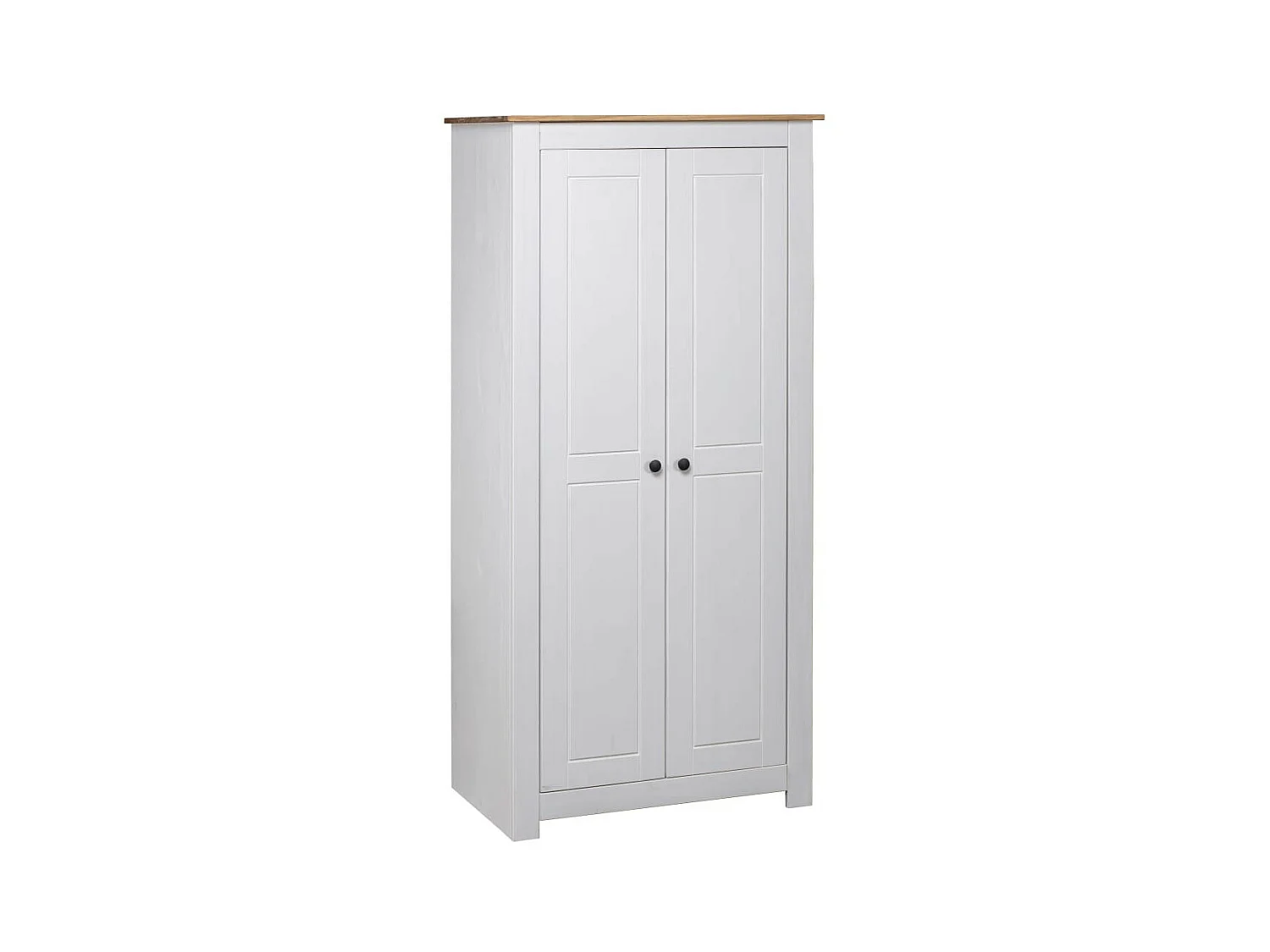 Garde-robe Blanc 80x50x171,5 Pin massif Assortiment Panama