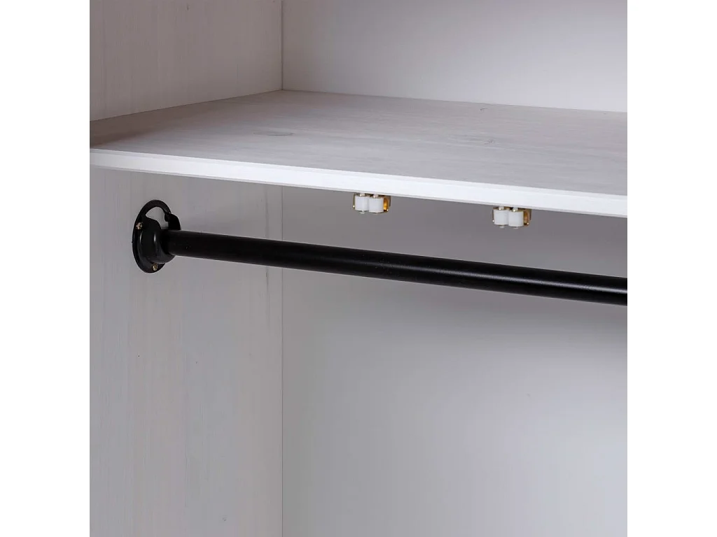 Garde-robe Blanc 80x50x171,5 Pin massif Assortiment Panama