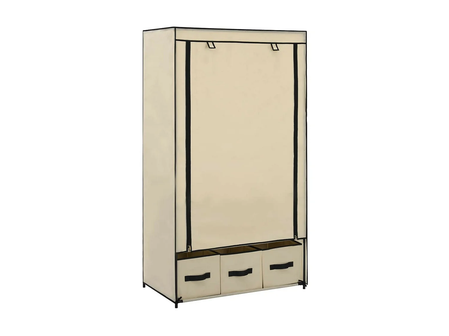 Garde-robe Crème 87 x 49x159 Tissu
