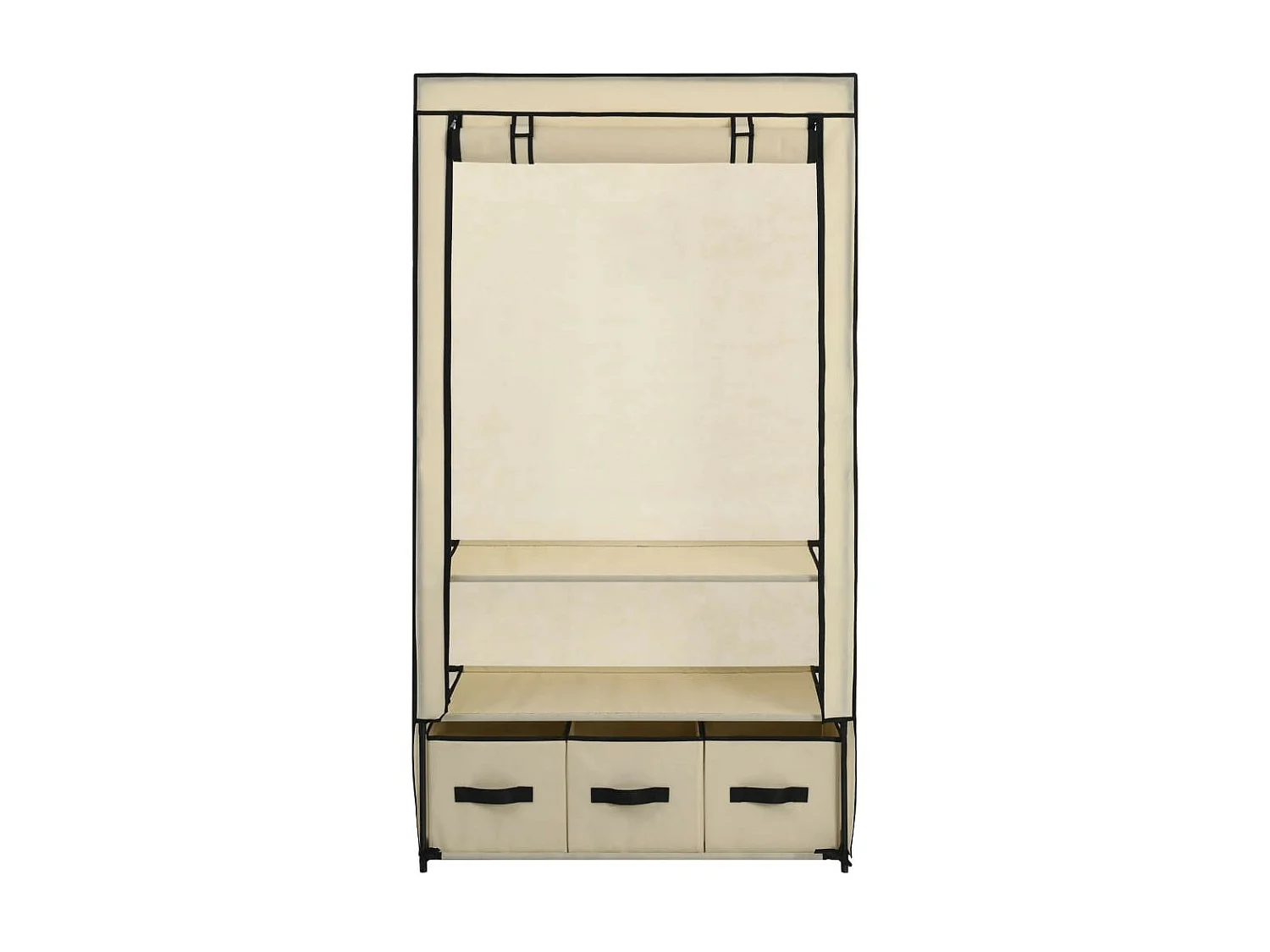 Garde-robe Crème 87 x 49x159 Tissu
