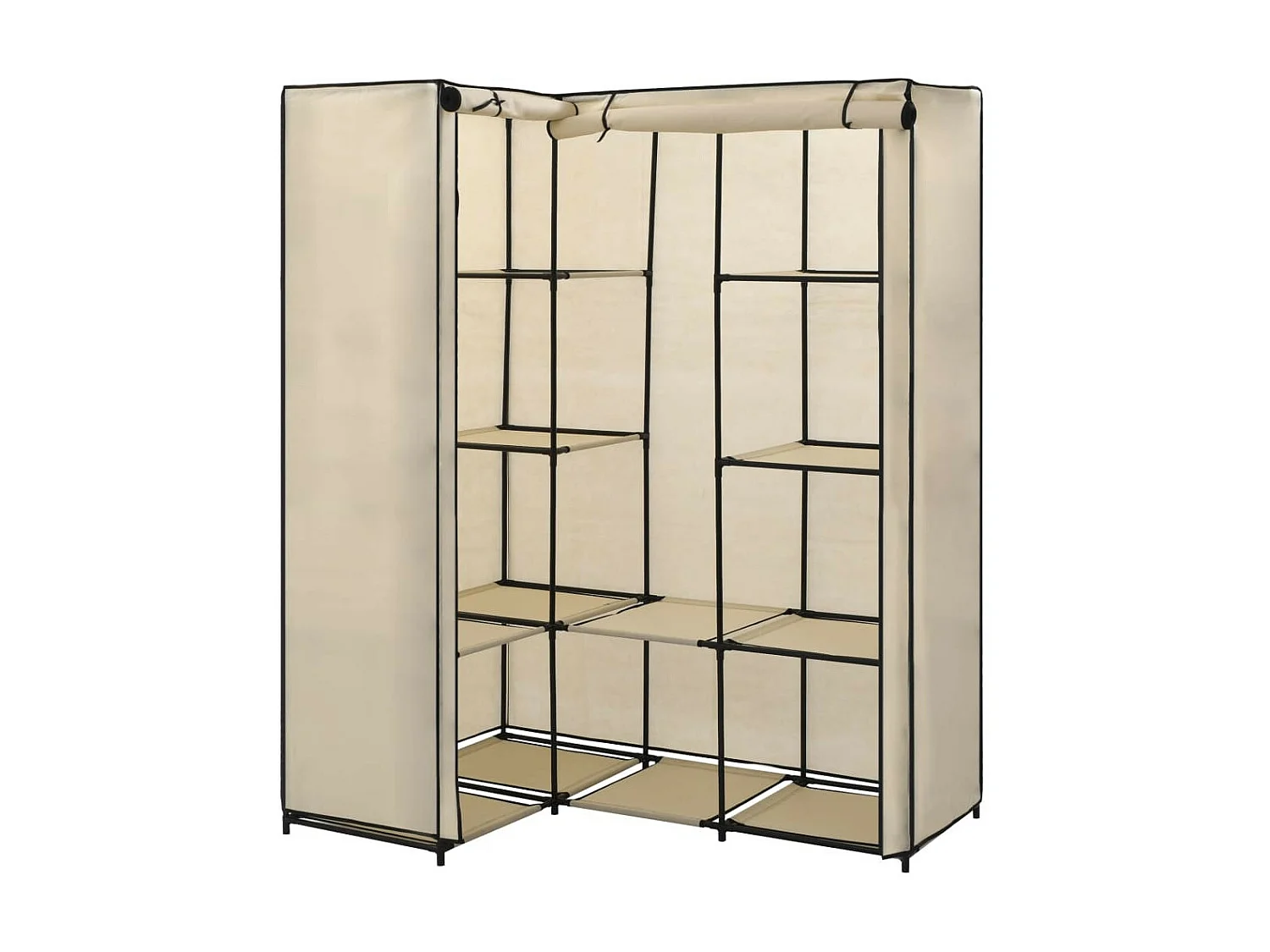 Garde-robe d'angle Crème 130 x 87x169