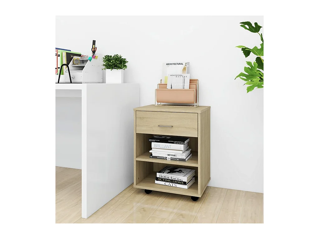 Armoire à roulettes Chêne sonoma 46x36x59