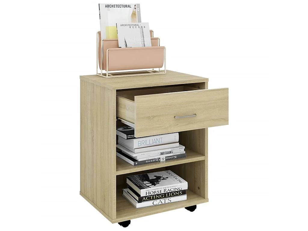 Armoire à roulettes Chêne sonoma 46x36x59