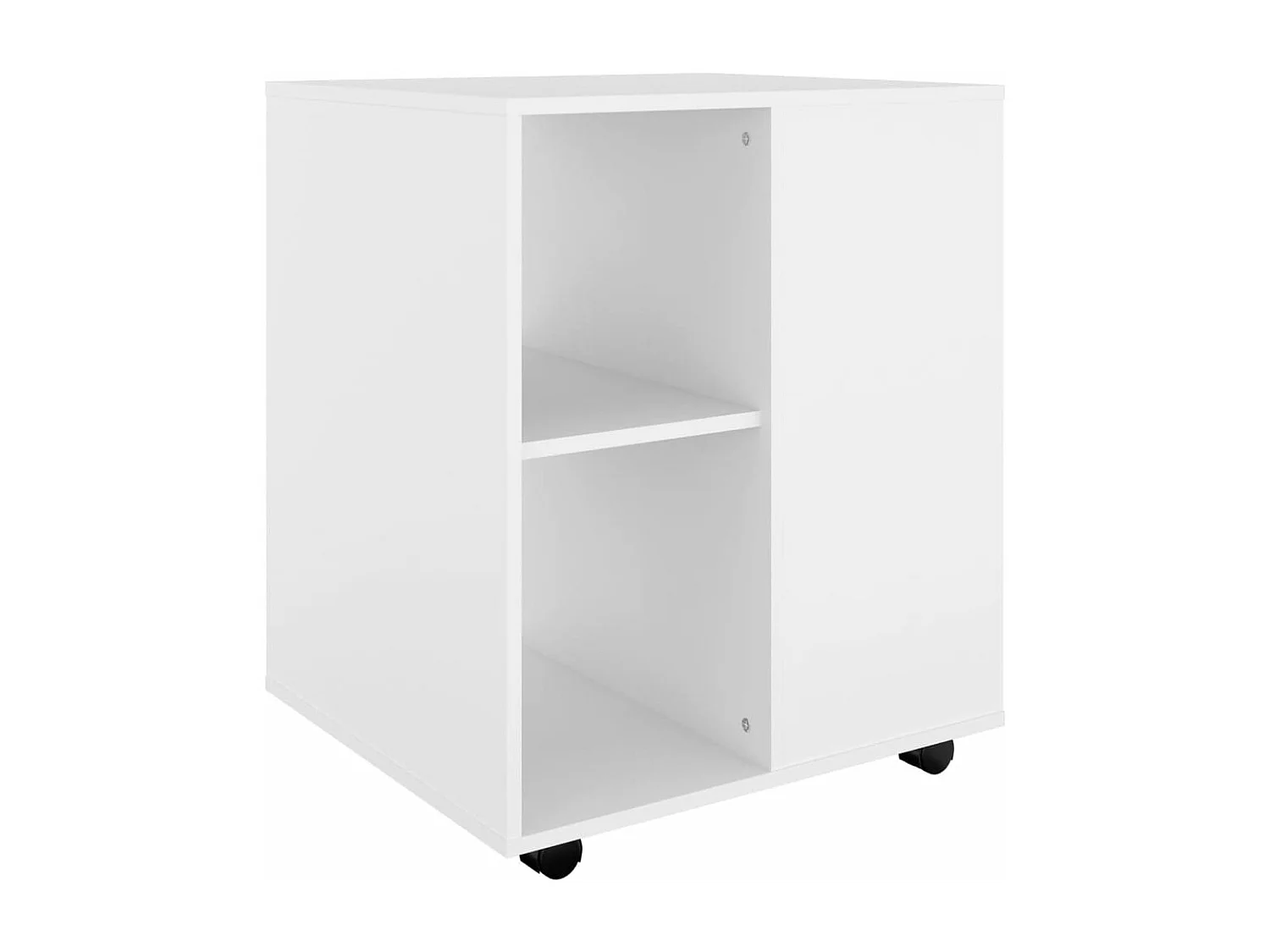 Armoire à roulettes Blanc 60x53x72