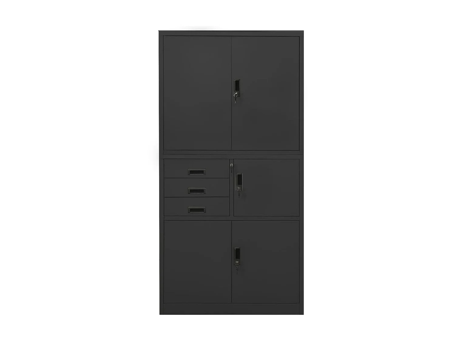 Armoire de bureau Anthracite 90x40x180 Acier 2
