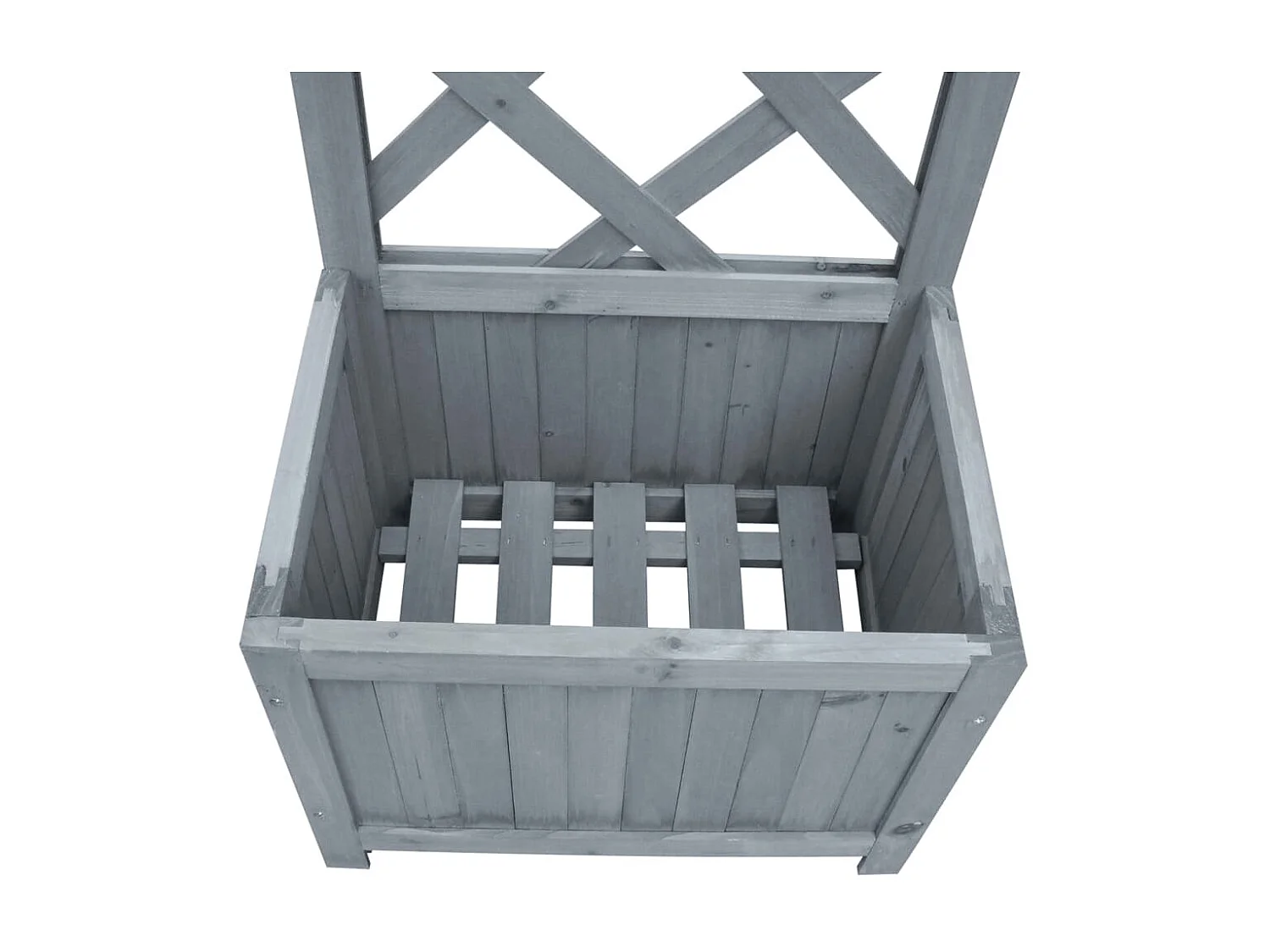 Jardinière en treillis 40x30x135 Bois de sapin massif