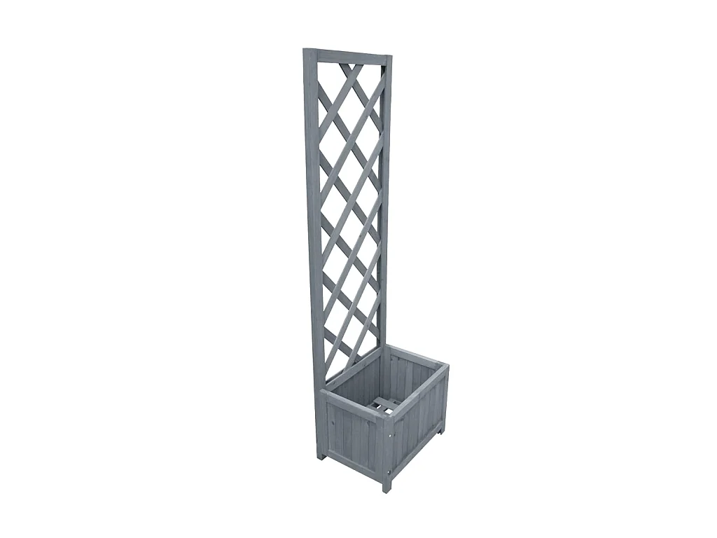 Jardinière en treillis 40x30x135 Bois de sapin massif