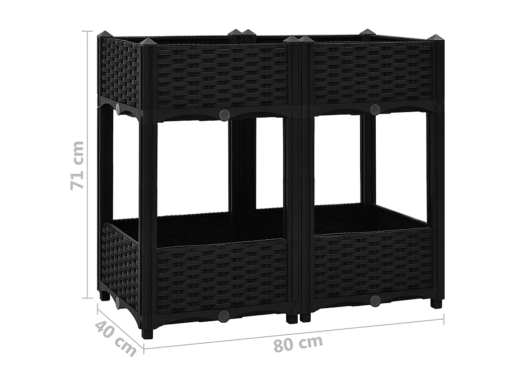 Jardinière 80x40x71 Polypropylène 2