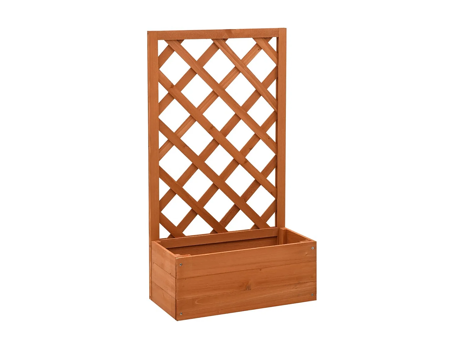 Jardinière à treillis de jardin Orange 50x25x90 Bois de sapin