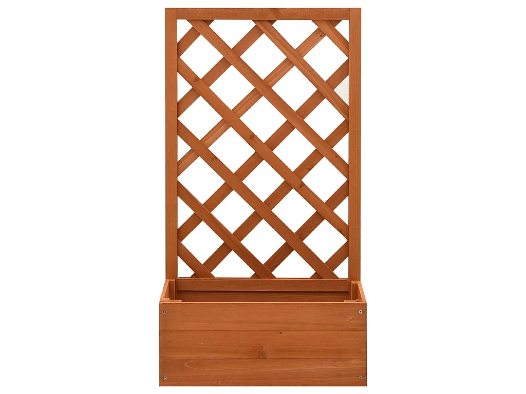 Jardinière à treillis de jardin Orange 50x25x90 Bois de sapin
