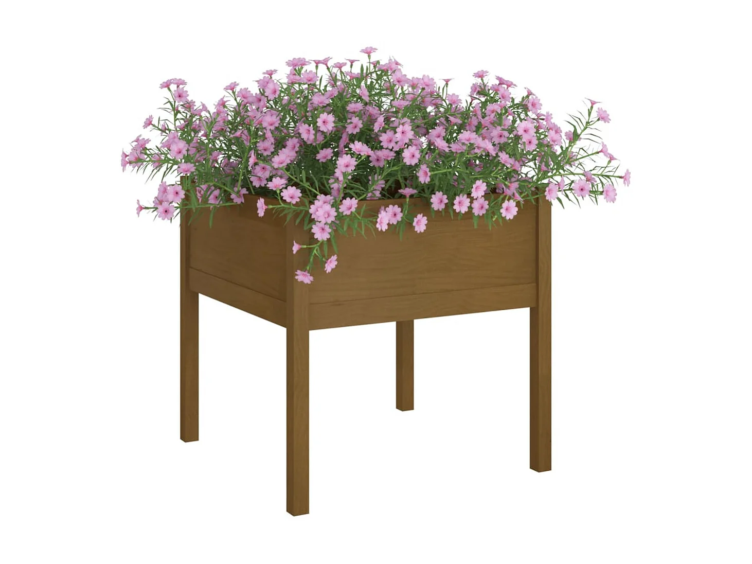 Jardinière d'extérieur Marron miel 70x70x70 Pin massif