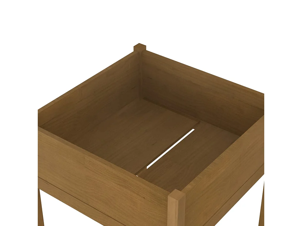 Jardinière d'extérieur Marron miel 70x70x70 Pin massif