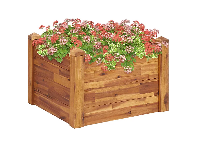 Lit surélevé de jardin 60x60x44 Bois massif d'acacia