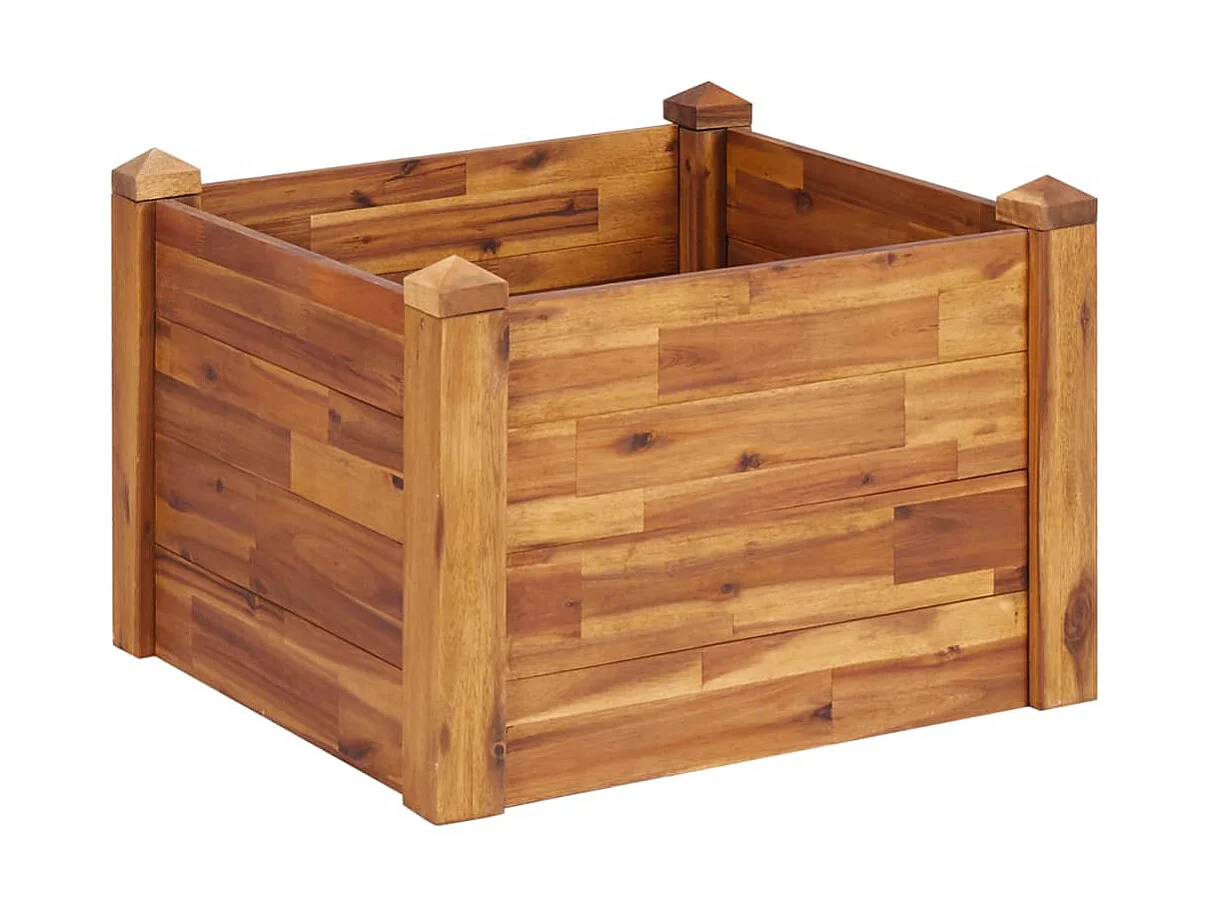 Lit surélevé de jardin 60x60x44 Bois massif d'acacia