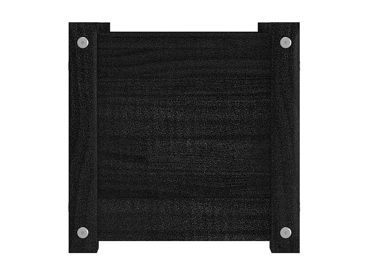 Jardinières d'extérieur 2 pcs Noir 31x31x31 Bois de pin